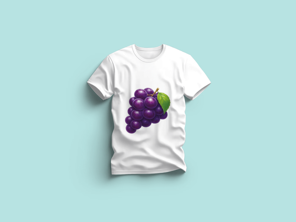 The Everyday Graphic Tee: Premium White Crewneck with Red Apple