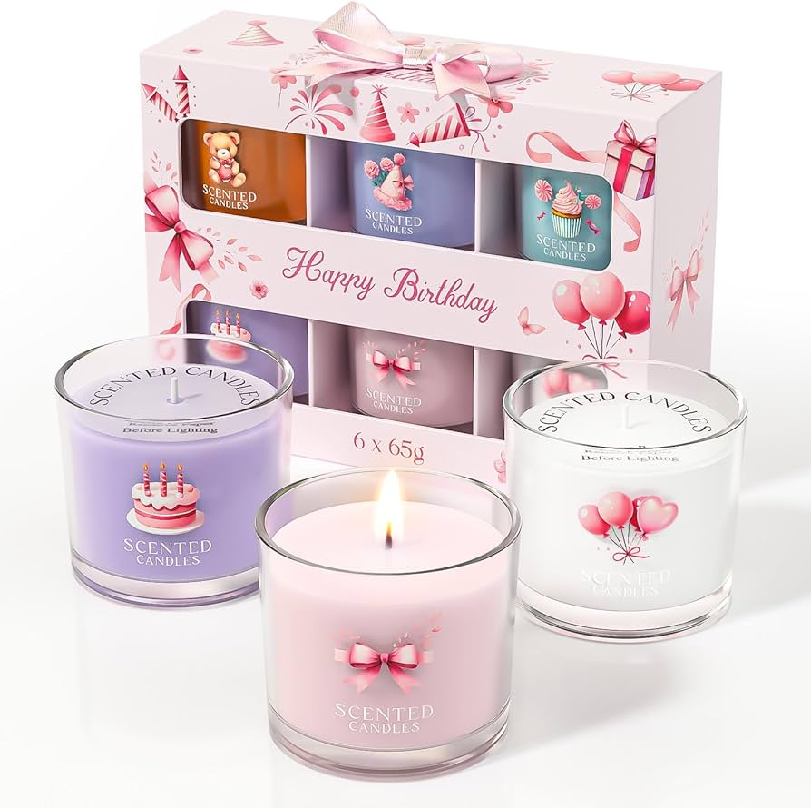 Luxury Gift Box Scented Candle Trio — Assorted Floral Scents