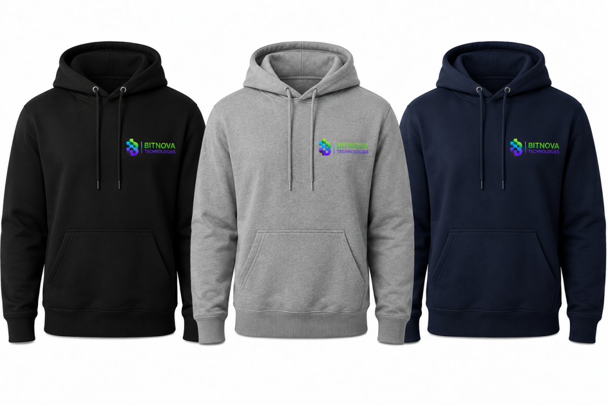 BitNova Technologies Pullover Hoodie — Premium Fleece