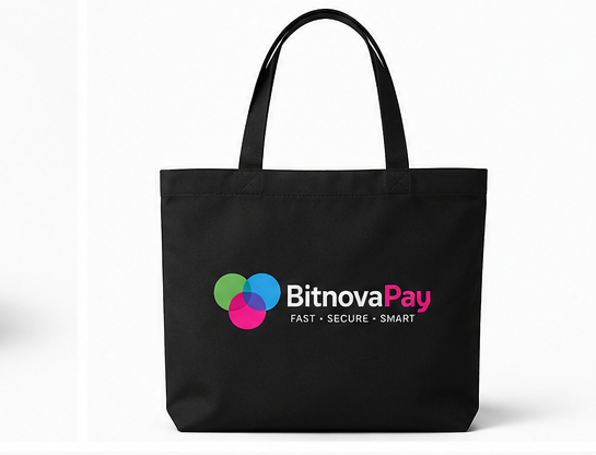 BitNova Pay Branded Tote Bag — Heavy-Duty Canvas