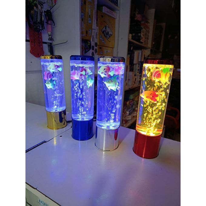LED Bubble Column Aquarium — Tabletop Water Feature