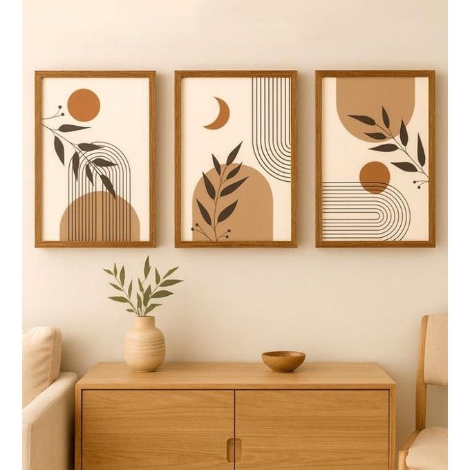 Minimalist Abstract Canvas Print — Single Panel, Framed