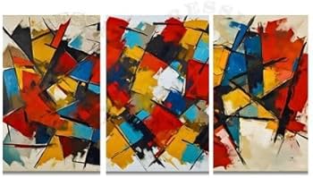 Abstract Colour Block Poster — A3 Unframed